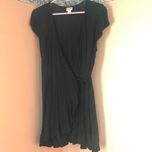 Wrap-dress with sleeves